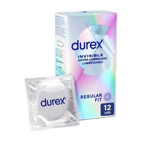 Durex Preservativos Invisible Extra Lubrificado X12
